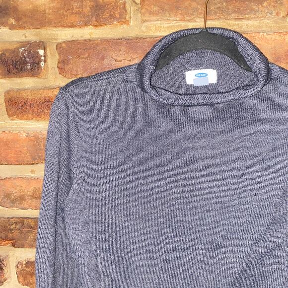 Old Navy Gray Knit Turtleneck Pullover Long Sleeve Top Women's Size Small - Picture 2 of 6